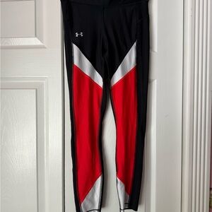 Under Armour Black Leggings with Red Accents